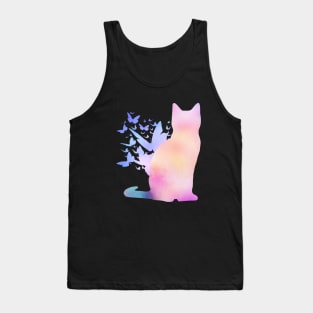 Cat butterfly Tank Top